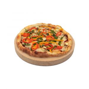 Pizzastein rund Ø 29 x 3 cm lebensmittelecht  PUR Schamotte  Schamotte-Shop.de