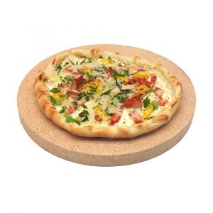 Pizzastein rund Ø 39 x 3 cm| lebensmittelecht | PUR Schamotte | Schamotte-Shop.de