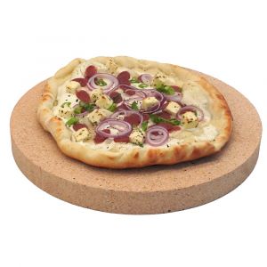 Pizzastein rund Ø 49 x 5 cm| lebensmittelecht | PUR Schamotte | Schamotte-Shop.de