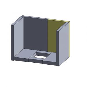 Rückwandstein rechts 330x200x25mm (Vermiculite) | Justus Viking B** | Vermiculite-Shop.de