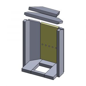 Rückwandstein Justus Island 5A** | Feuerraumauskleidung | Schamotte-Shop.de