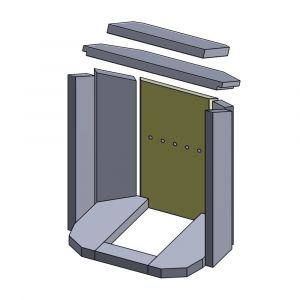 Rückwandstein Justus Island 7A** | Feuerraumauskleidung | Schamotte-Shop.de