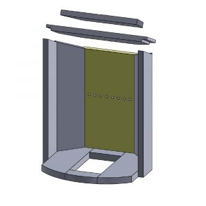 Rückwandstein Justus Kaskade 8A** | Feuerraumauskleidung | Schamotte-Shop.de