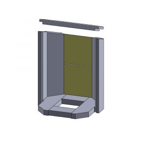 Rückwandstein 384x187x25mm (Vermiculite) passend für Justus Usedom 5 Typ 6525 **