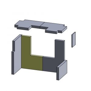 Rückwandstein | Feuerraumauskleidung | Hark** | Schamotte-Shop.de