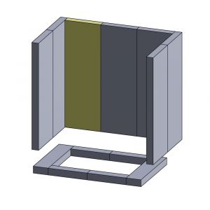 Rückwandstein links mitte rechts | Techfire** | Feuerraumauskleidung | Schamotte-Shop.de