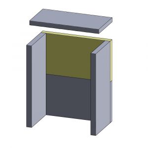 Rückwandstein oben 410x225x30mm (Schamotte) | Haas und Sohn Alta** | Schamotte-Shop.de