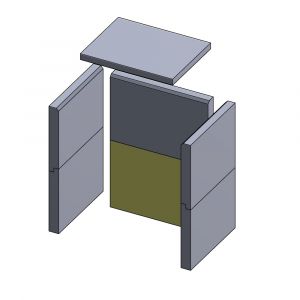 Rückwandstein | Feuerraumauskleidung | PUR Schamotte | Schamotte-Shop.de