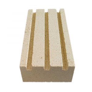 Rillenstein NF2 Schamotte 250x124x64mm 3 Rillen | universal einsetzbar | PUR Schamotte | Schamotte-Shop.de