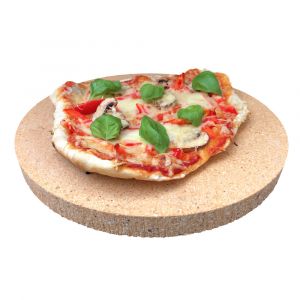 Pizzastein rund Ø 19 x 3 cm| lebensmittelecht | PUR Schamotte | Schamotte-Shop.de