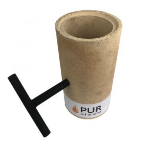 Schamotterohr inklusive Abgasregelklappe 120x300mm | PUR Schamotte | Schamotte-Shop.de
