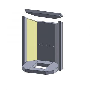 Wandstein hinten links/rechts Justus P50-5 A + B** | Feuerraumauskleidung | Schamotte-Shop.de