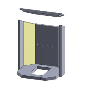 Wandstein hinten links/rechts Justus P50-8 B** | Feuerraumauskleidung | Schamotte-Shop.de