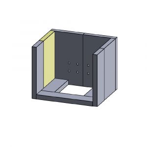 Wandstein hinten links 288x168x25mm | passend für Justus Vegas**