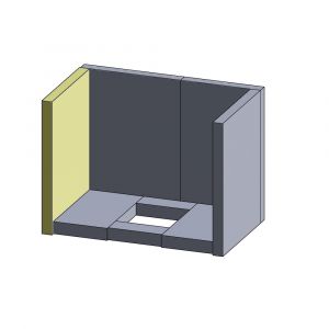 Wandstein links 330x250x25mm (Schamotte) | Justus Viking A** | Schamotte-Shop.de