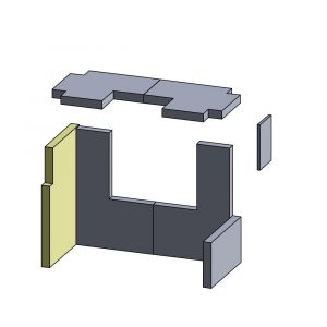 Wandstein | Feuerraumauskleidung | Hark** | Schamotte-Shop.de