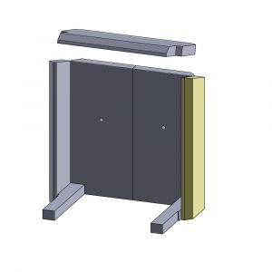 Wandstein rechts 455x120x30mm Vermiculite | Justus Rügen** | Schamotte-Shop.de