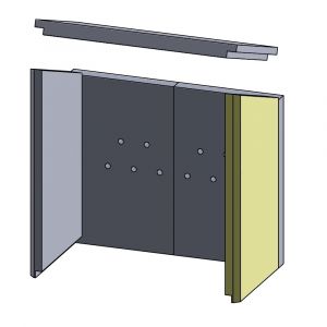 Wandstein rechts 390x200x25mm Vermiculite | Justus Reno Rb** | Schamotte-Shop.de