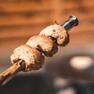Gebackenes Stockbrot am Grillrohr 20 cm aus Edelstahl von Schamotte-Shop.de