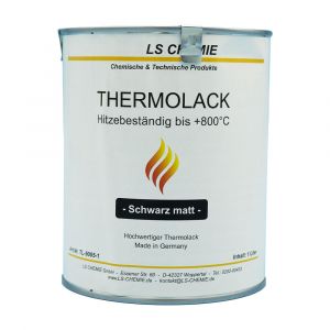Thermolack bis 800°C - 1 Liter - schwarz matt