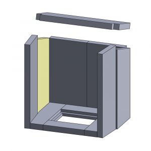 Wandstein hinten links/rechts | Feuerraumauskleidung | Hark ** | Schamotte-Shop.de