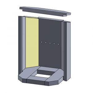 Wandstein hinten links/rechts Justus Gotland** | Feuerraumauskleidung | Schamotte-Shop.de