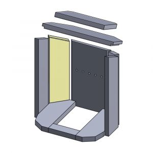 Wandstein hinten links/rechts Justus Island 7A** | Feuerraumauskleidung | Schamotte-Shop.de