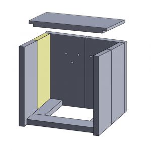 Wandstein hinten links/rechts Justus Ohio** | Feuerraumauskleidung | Schamotte-Shop.de