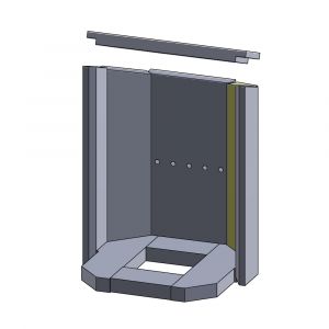 Wandstein hinten rechts Justus Borkum** | Feuerraumauskleidung | Schamotte-Shop.de