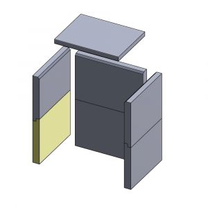Rückwandstein | Feuerraumauskleidung | PUR Schamotte | Schamotte-Shop.de