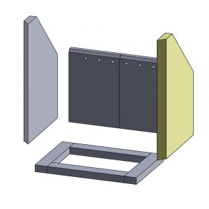 Wandstein rechts | Techfire** | Feuerraumauskleidung | Schamotte-Shop.de