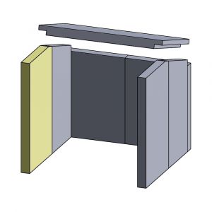 Wandstein vorne Justus Alamo-B** | Feuerraumauskleidung | Schamotte-Shop.de