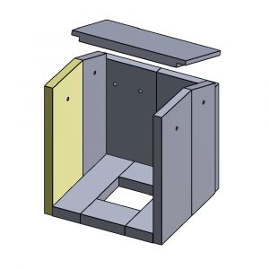 Wandstein vorne links/rechts Justus Lagos** | Feuerraumauskleidung | Schamotte-Shop.de