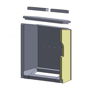 Wandstein vorne rechts Justus Austin 7B** | Feuerraumauskleidung | Schamotte-Shop.de