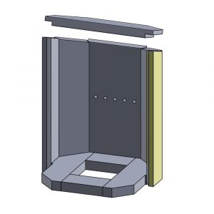 Wandstein vorne rechts Justus Gotland** | Feuerraumauskleidung | Schamotte-Shop.de