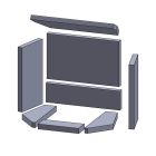 Feuerraumauskleidung 8-teilig passend für Attika Vista 1 ** (Schamotte / Vermiculite)