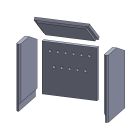 Feuerraumauskleidung 4-teilig passend für Wodtke ** (Vermiculite)