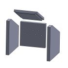 Feuerraumauskleidung 4-teilig (Vermiculite) passend für Plewa Classic Unitherm 2 ** 