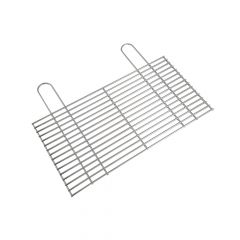 Grillrost aus Edelstahl 58 x 30 x 0,8 cm | Vorderansicht | Pur Schamotte | Schamotte-Shop.de