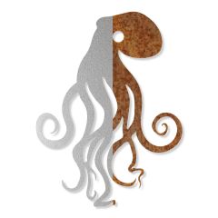 Edelrost Octopus Wandbild » Schamotte-Shop.de