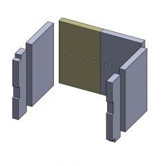 Feuerraumauskleidung Rückwandstein 320 x 207 x 30 mm Brennraum Ersatzteil, Flamado | schamotte-shop.de
