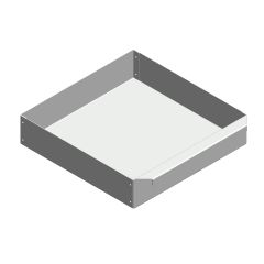 Aschekasten aus Stahlblech 275x275x60mm | Caminos Fun** | Flamado | Schamotte-Shop.de