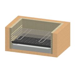 Grillplatz Bausatz Vigo| Frontansicht | PUR Schamotte | Schamotte-Shop.de