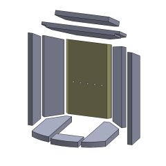 Rückwandstein Justus Kaskade 6A + 6B** | Feuerraumauskleidung | Schamotte-Shop.de