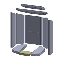 Bodenstein vorne Justus Kaskade 6A** | Feuerraumauskleidung | Schamotte-Shop.de