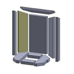 Wandstein hinten links/rechts Justus P50-5 A + B** | Feuerraumauskleidung | Schamotte-Shop.de