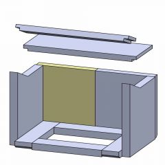 Rückwandstein links 280x220x30mm (Schamotte) | Haas und Sohn Aarhus A & Andro** | Schamotte-Shop.de