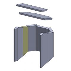 Feuerraumauskleidung Wandstein mitte links Flamado schamotte-shop.de
