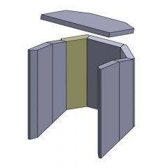 Feuerraumauskleidung Wandstein hinten links/rechts 340 x 120 x 30 mm Flamado schamotte-shop.de
