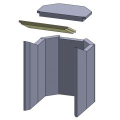 Heizgasumlenkplatte 315x160x20mm » für Haas+Sohn**